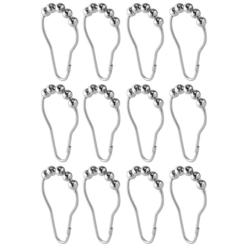 InterDesign iDesign Steel Rollerz Shower Curtain Rings/Hooks Bronze